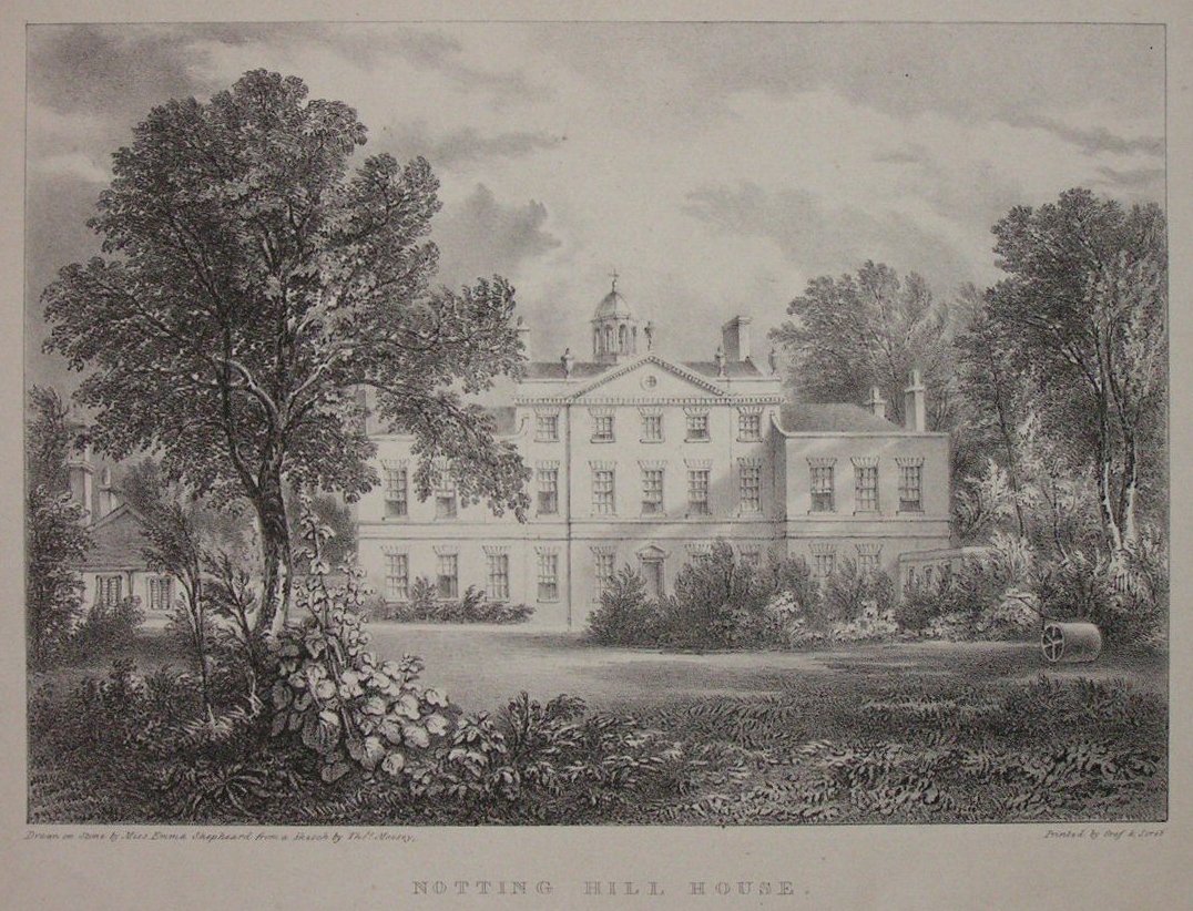 Lithograph - Notting Hill House - Shepheard